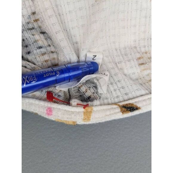 Maurices Blouse womens 2 White Yellow career causual brunch date workwear - Picture 8 of 12